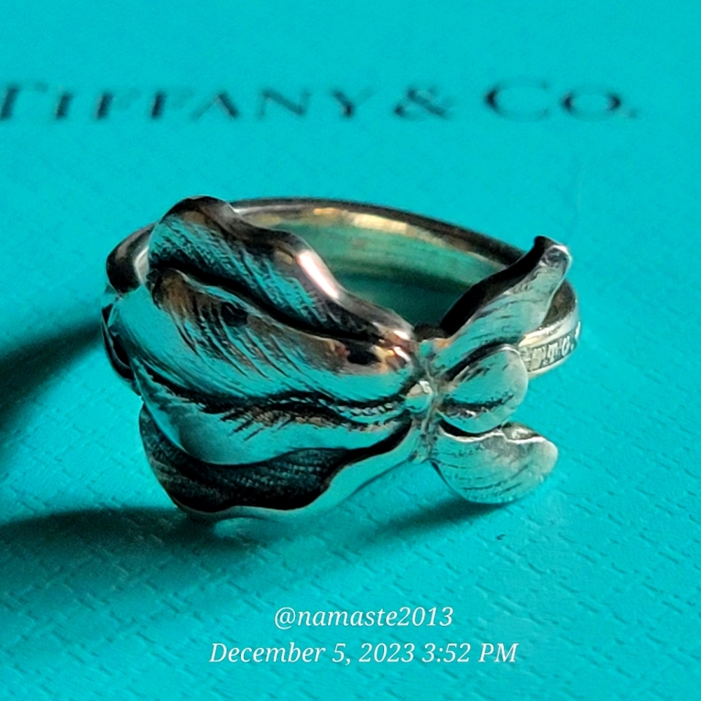 1885 Tiffany &Company IRIS Spoon Ring in Sterling Silver #55